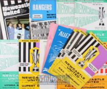 Collection of Newcastle Utd football programmes in European competitions to include homes ICFC