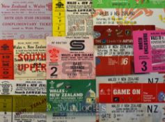 1935-2009 Wales (H) v New Zealand Rugby Tickets (13): Pleasing Cardiff Arms Park card issue for