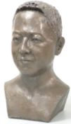 Large bust of a gentleman by Angela Munslow, 41cm tall