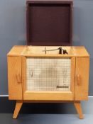 Retro Pamphonic record player with early model RCIII Garrard deck