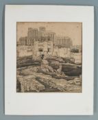 F.L. Griggs an Original Etching (believed to be Sarras) initialled on the reverse “from F.L.G. 1 Aug