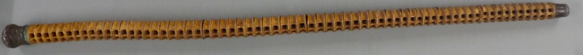 A gentleman's walking stick made up of shark vertebrae, length 86cm, entered for sale by direct