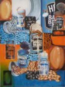 Michael Aldridge (Bristish Modern) large acrylic on canvas 'The Heinz Baked Bean Picture' with