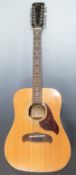 Kimbard twelve string acoustic guitar model 7/V, labelled made in Japan for FCN England