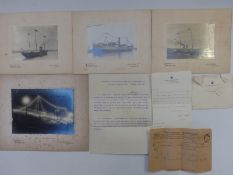 Four photographs relating to the 1907 opening of the Queen Alexandra dock at Cardiff comprising