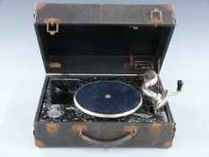 Decca c1930s wind up portable gramophone