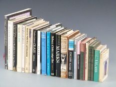 Eleven books relating to glass including How To Identify English Drinking Glasses and Decanters,