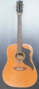 Westcoast Ranger model six string acoustic guitar fitted with steel strings and individual tuning