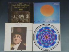 Approximately 40 mostly rock albums from the early 70s including The Who C,S,N and Y (red/plum),