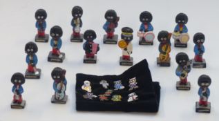 Robertsons Golly band comprising 14 band members, lollipop Golly pin badges etc.