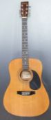 Encore six string acoustic guitar fitted with steel strings, model no EN165EA, John Hornby Ltd to
