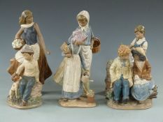 Six Nao figures, tallest 37cm