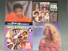 Approximately 30 Soul/ Funk / Disco albums in a hard card case