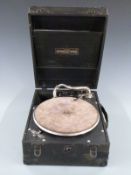 Golden Melody c1930s wind up portable gramophone