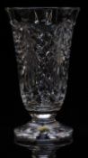 Danbury Mint for Waterford Crystal The Crown Jewels cut glass vase, no. 966, 21.5cm tall, with