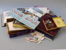 A box containing Great Britain presentation packs, first day & loose covers, a Meteor album of all