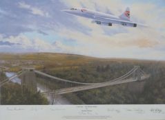 Stephen Brown signed limited edition print (18/400) Concorde - The Homecoming, also signed by the