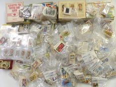 Large collection of cigarette and tea cards including many albums, Cricketers, Flowers, Wills's,