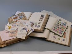 Two Portland albums of all world stamps together with sundry covers including RAF cover and other