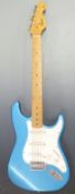 Tokai Stratocaster type 'Goldstar Sound' electric guitar, light blue metallic finish to body, reg no