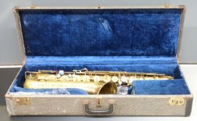 Buescher Aristocrat by Elkhart Ind USA tenor saxophone with Noyek resonators, Saxgourmet pads, in