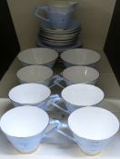 Paragon Art Deco part tea set decorated with forget me nots/violets