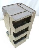 Jo Colombo retro office tidy unit, 74.5 x 43 x 39cm and a fourteen section Systemrack66  book or