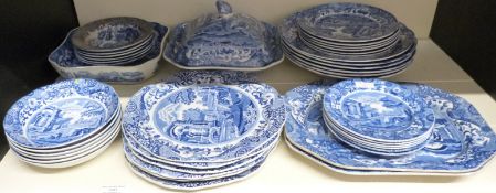 Spode Italian pattern six place setting dinner service including 6 x 25.5cm dinner plates, 6 x