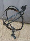 Armillary sundial, height 74cm
