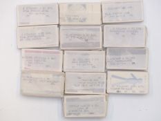 J Millhoff and Co, Nicholas Sarony cigarette cards, 13 individually wrapped sets with catalogue