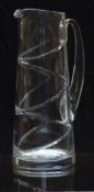 Jasper Conran for Waterford Crystal clear glass martini jug, 28cm tall.