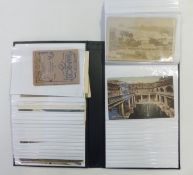 Postcard album containing approximately 50 mostly early 20thC postcards of Bath