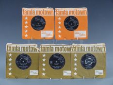 25 Motown singles, mostly 500/600 series in a case.