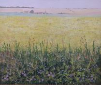 Dorothy Bart acrylic on canvas of a farmstead in the Dordogne, 62 x 75cm