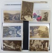 Postcard album containing approximately 80 mostly early 20thC postcards of Bristol and Somerset