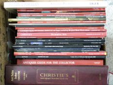 Christie's, Sotheby's and other auction catalogues and reference books, most relating to pottery,