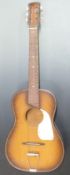 Folk acoustic guitar c1960, with six steel strings
