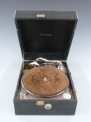 Brunswick c1930s wind up portable gramophone