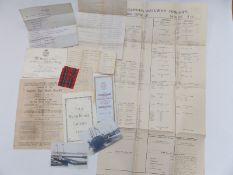 A collection of ephemera relating to Cardiff Docks including a handbill for the opening of Eastern