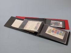 An album of stamps on covers including GB 1d red and 1d red brown and India 1948 Gandhi set,