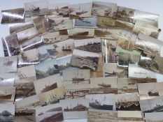 Approximately 60 Edwardian era postcards, mostly shipwrecks around the coasts of the UK,