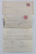 British Antarctic Expedition, 1910 typed and handwritten receipt addressed to Captain Rosser for £2.
