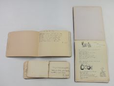 Edwardian and later album of missives, drawings, anecdotes etc belonging to Bessie Aust and dated