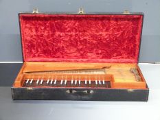 Johannes Morley Londini Fecit (John Morley London) teak cased spinet or clavichord, 25 ebonised