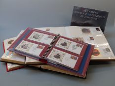 Four albums of Benhams silks first day covers