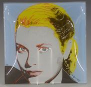 Rosenthal Andy Warhol glass dish, 30 x 30cm