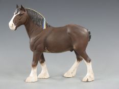 Beswick Clydesdale horse, 26cm tall