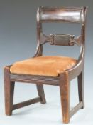 Regency mahogany child's dining chair