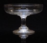 Georgian clear glass tazza, bon bon or sweetmeat dish, 14cm in diameter