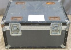 Flight or similar travelling box or trunk, width 74cm
